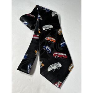A. Rogers School Buses Black Tie Necktie School Bus Business Work Vehicle